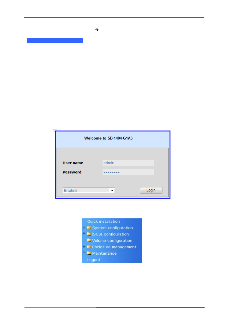 2 login | APC iSCSI SATA II User Manual | Page 28 / 93