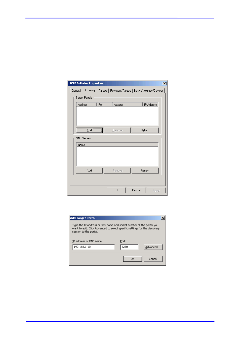 D. microsoft iscsi initiator | APC iSCSI SATA II User Manual | Page 85 / 93