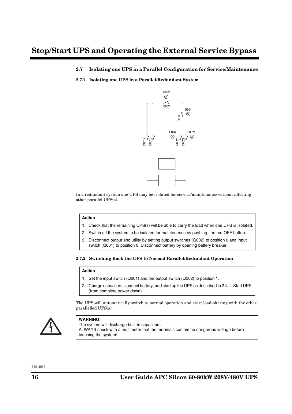 APC SILCON 60-80KW 208/480V UPS User Manual | Page 16 / 34