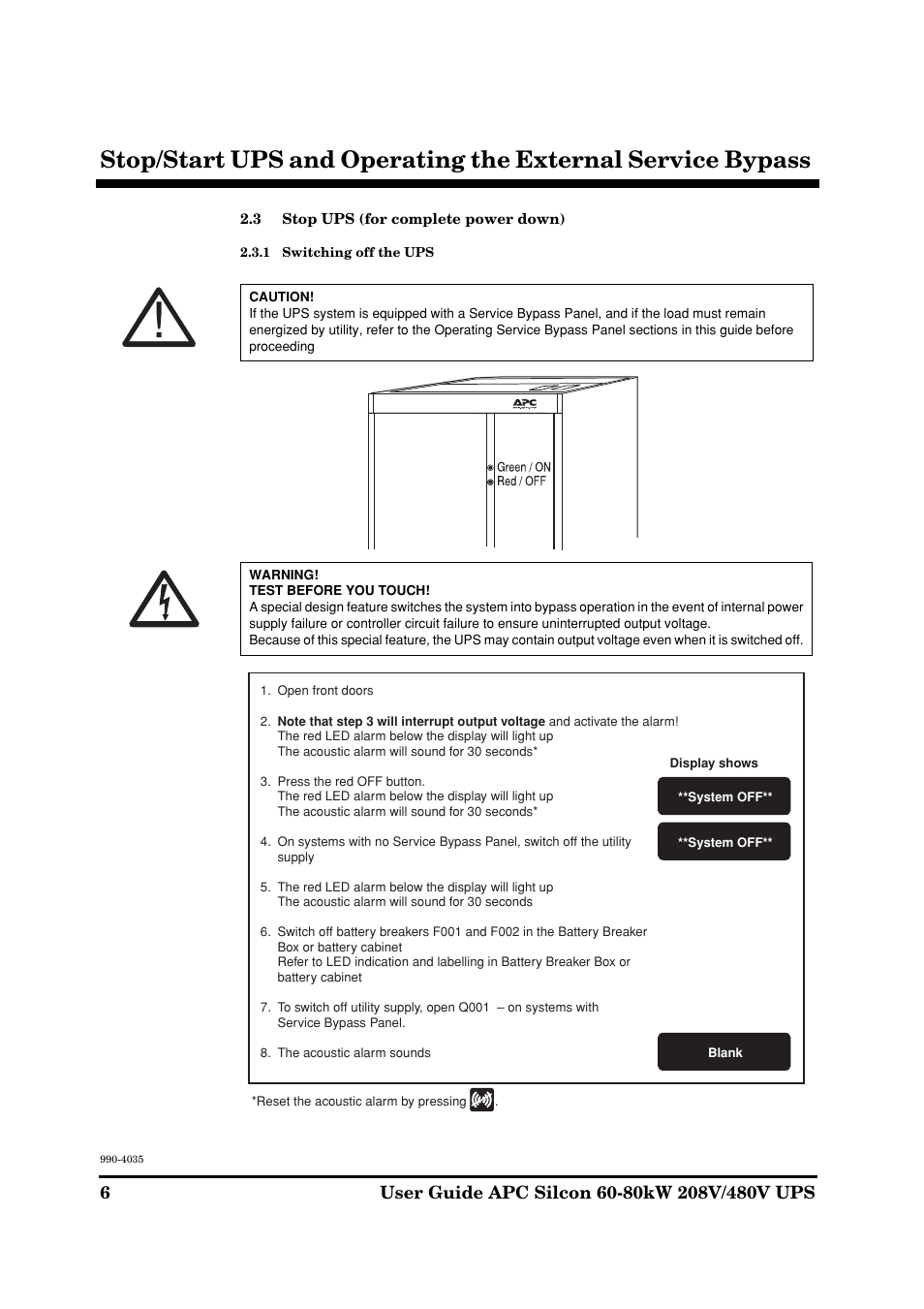 APC SILCON 60-80KW 208/480V UPS User Manual | Page 6 / 34