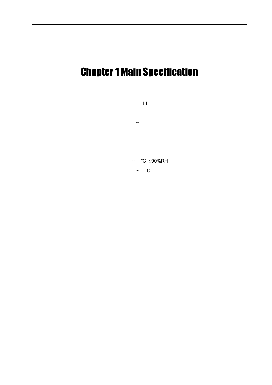 Chapter 1 main specification | DIGIWEIGH DWP-11K Series User Manual | Page 3 / 10