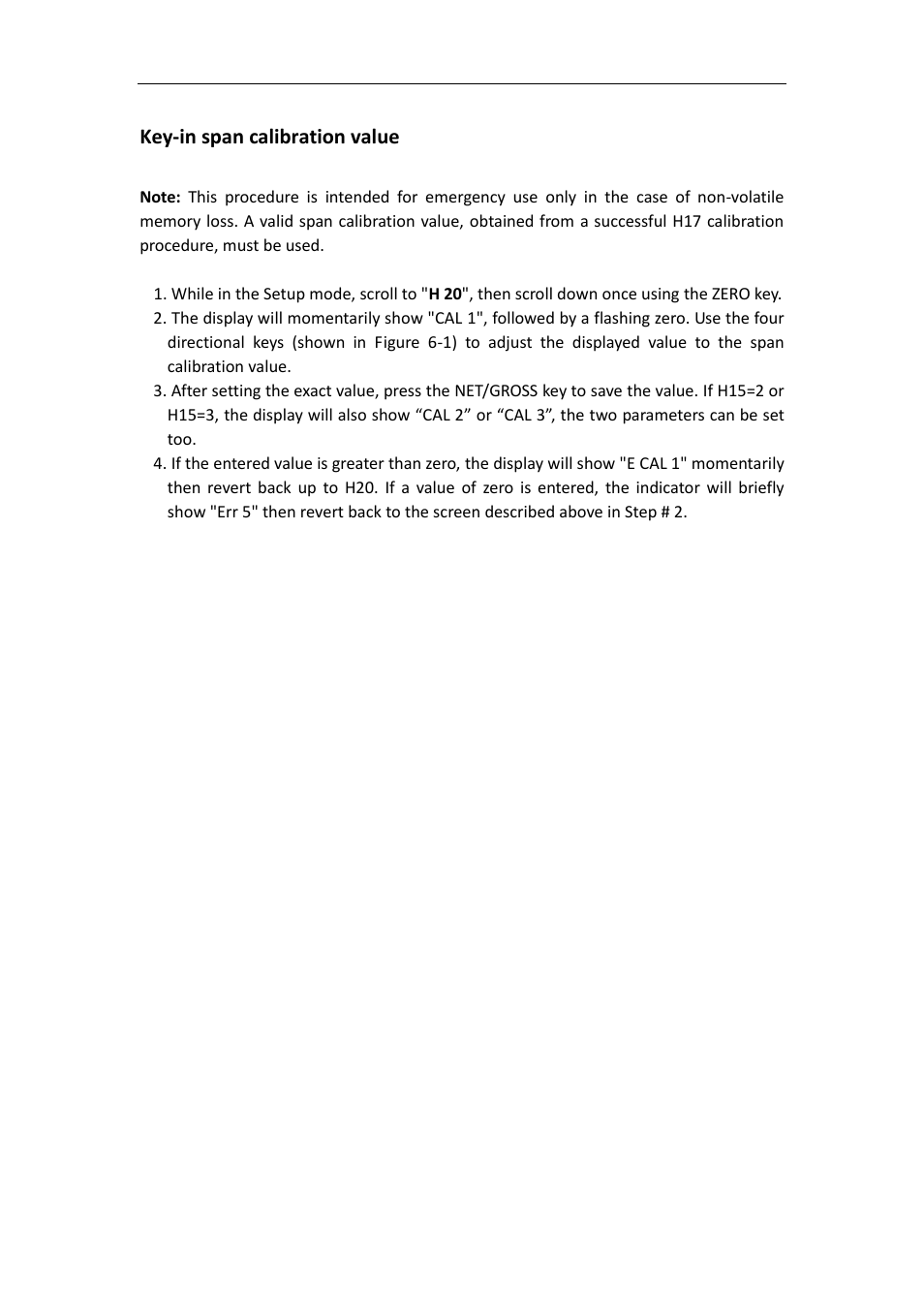 Key-in span calibration value | DIGIWEIGH DWP-10000F Series User Manual | Page 18 / 21