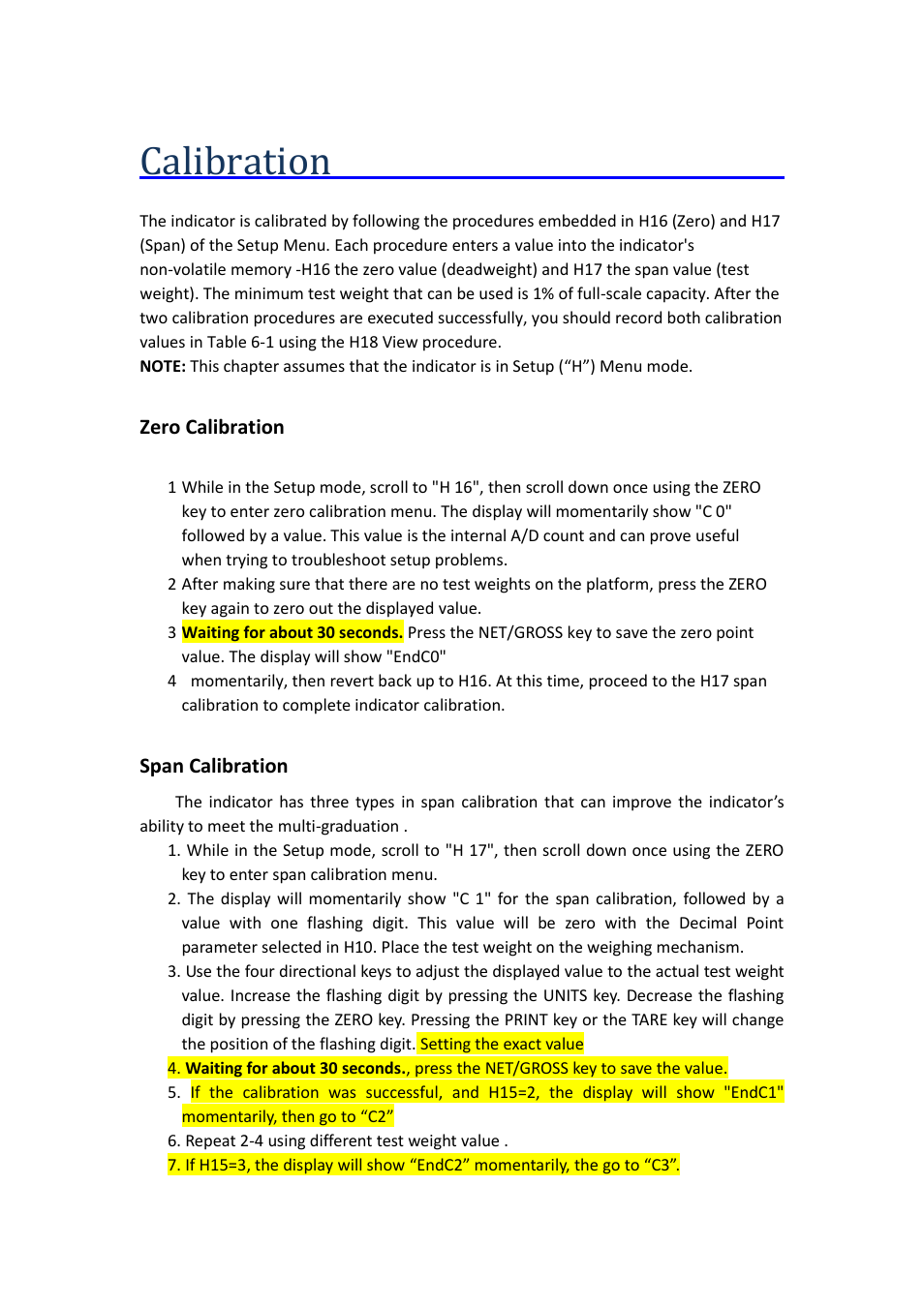 Calibration | DIGIWEIGH DWP-101B User Manual | Page 12 / 17
