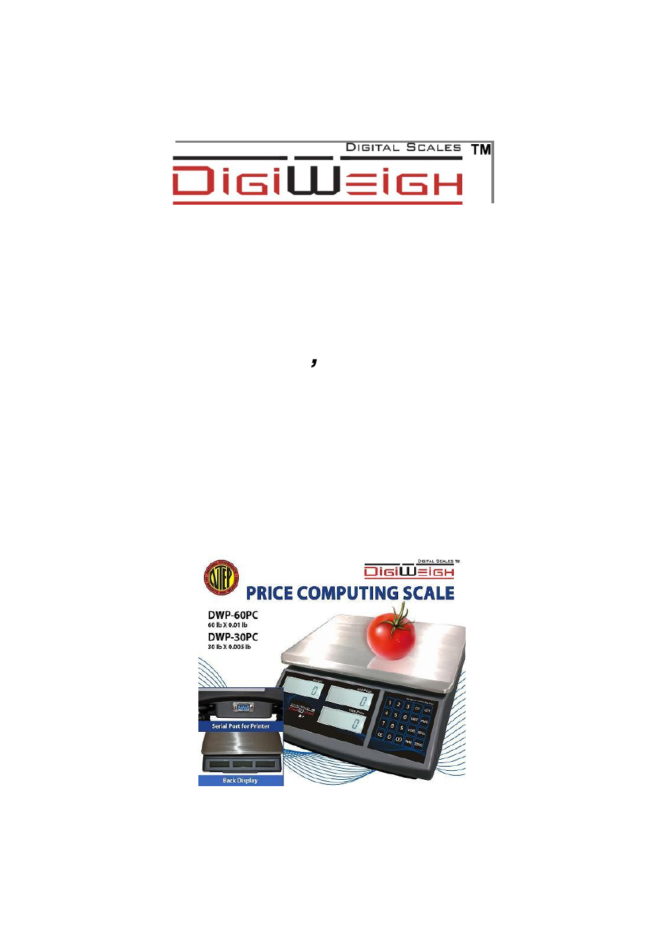 DIGIWEIGH DWP-PC User Manual | 25 pages