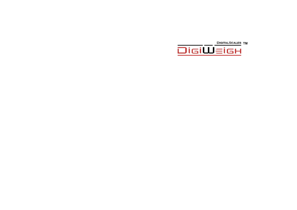 DIGIWEIGH DWP-B3003 User Manual | 6 pages