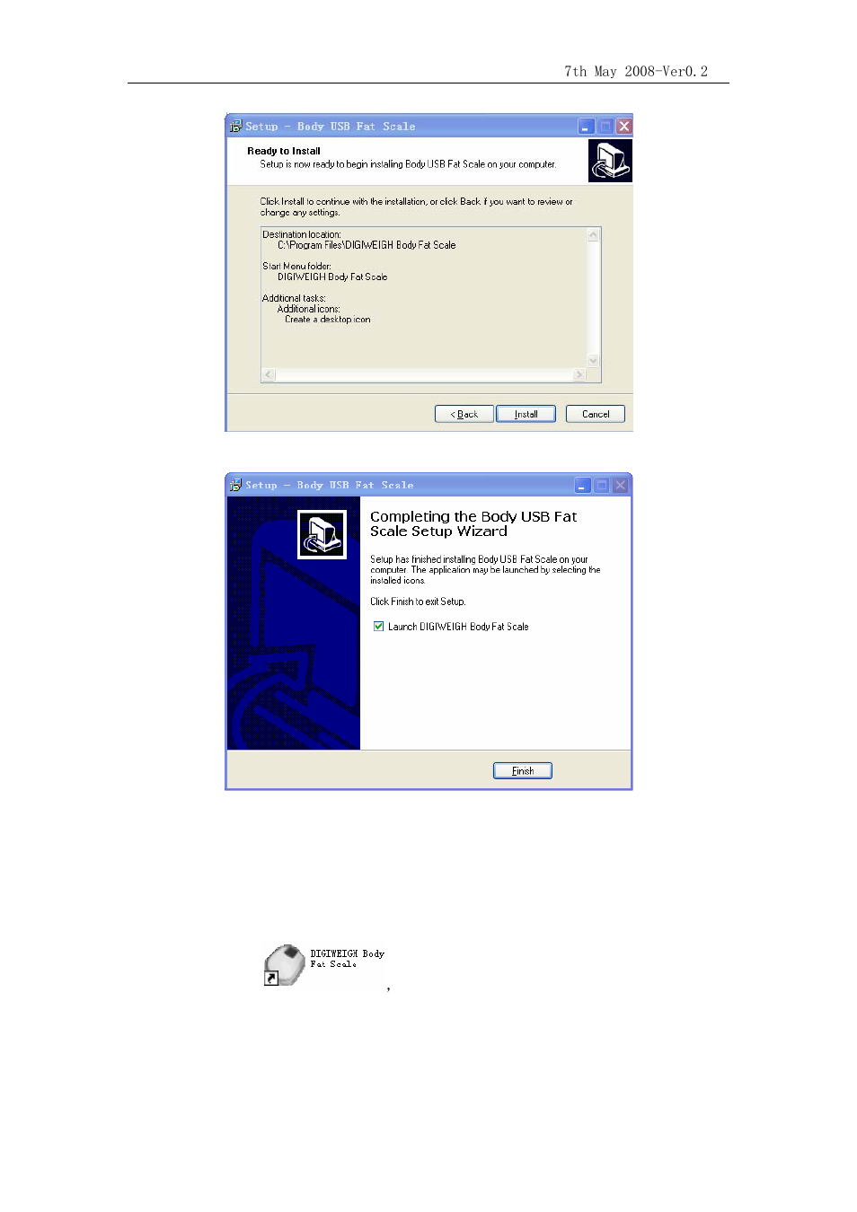 Software operation | DIGIWEIGH DW-90 User Manual | Page 3 / 9