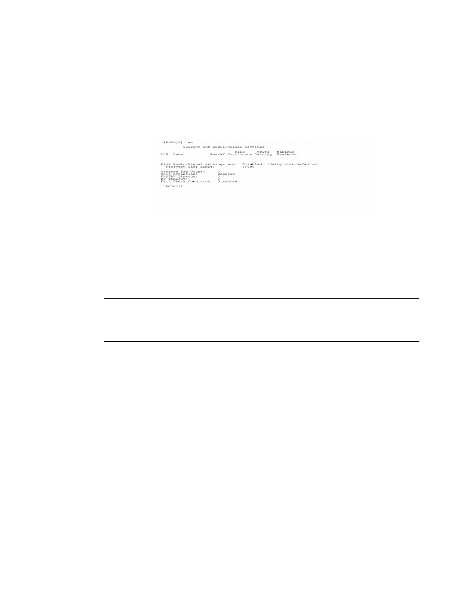 2 audio/visual settings of the system, Figure 3-31 current audio/visual settings, Audio/visual settings of the system | APC SGI 15000 RAID User Manual | Page 72 / 152