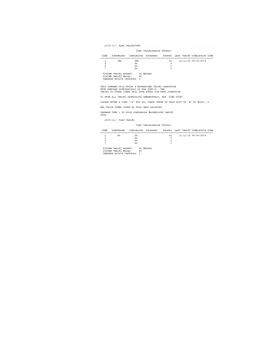 Figure 3-43 tier verify off screen, 3 rebuild journaling | APC SGI 15000 RAID User Manual | Page 83 / 152