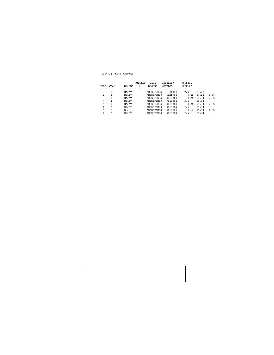 Figure 3-44 sample tier journal command screen, 4 ses device monitoring rate, Figure 3-45 ses device monitoring rate | APC SGI 15000 RAID User Manual | Page 85 / 152