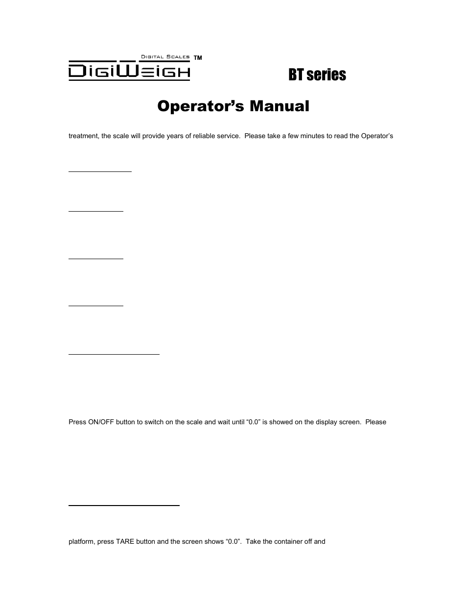 DIGIWEIGH DW-250BT User Manual | 2 pages