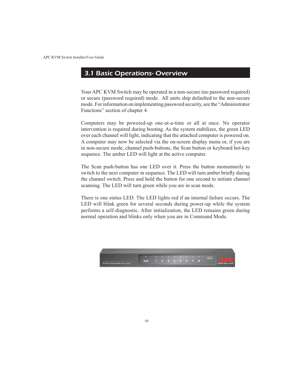 1 basic operations- overview | APC AP9268 User Manual | Page 15 / 49