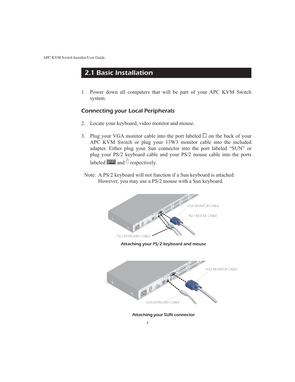 1 basic installation | APC AP9268 User Manual | Page 9 / 49