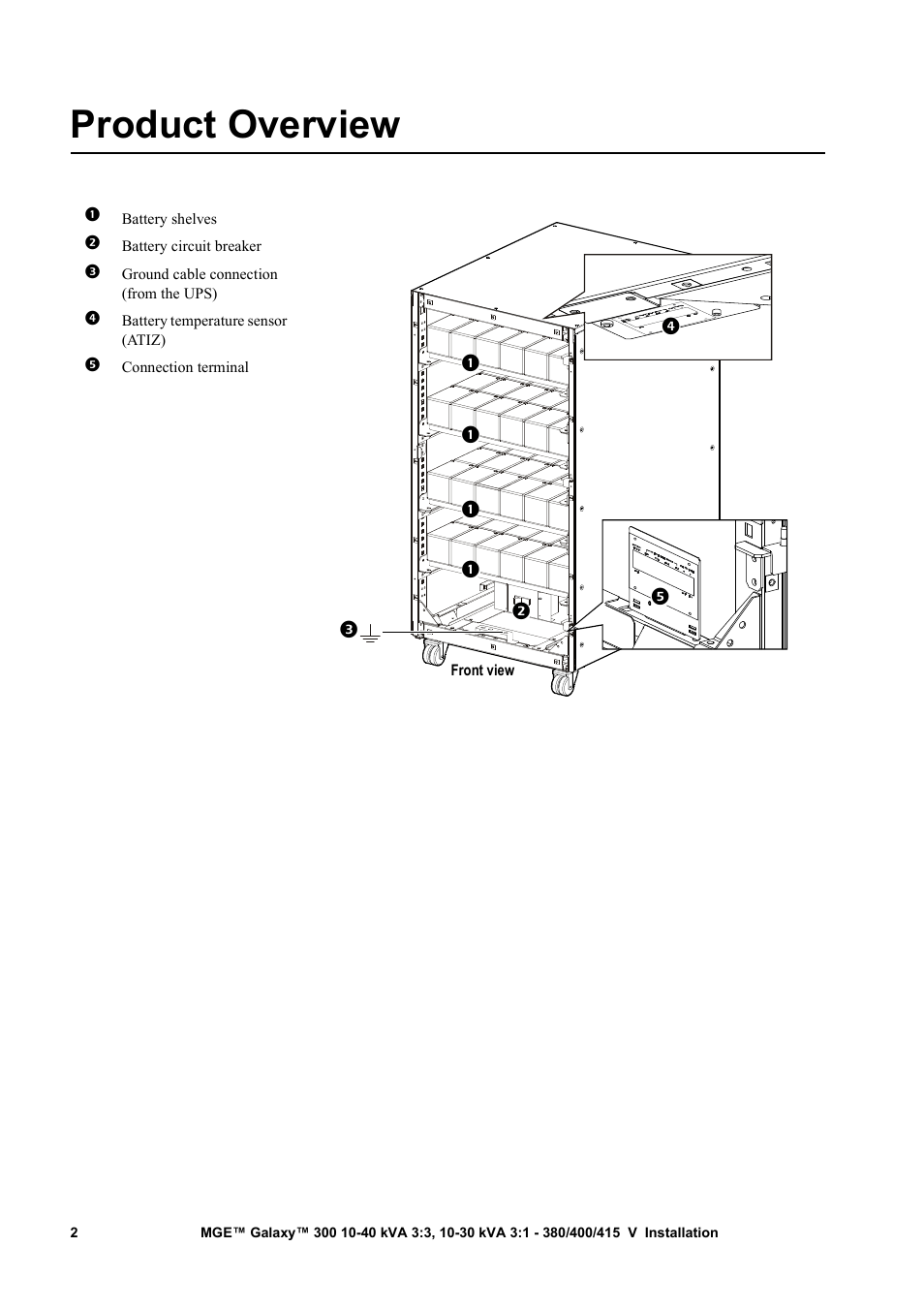 Product overview | APC MGE 300 User Manual | Page 6 / 28