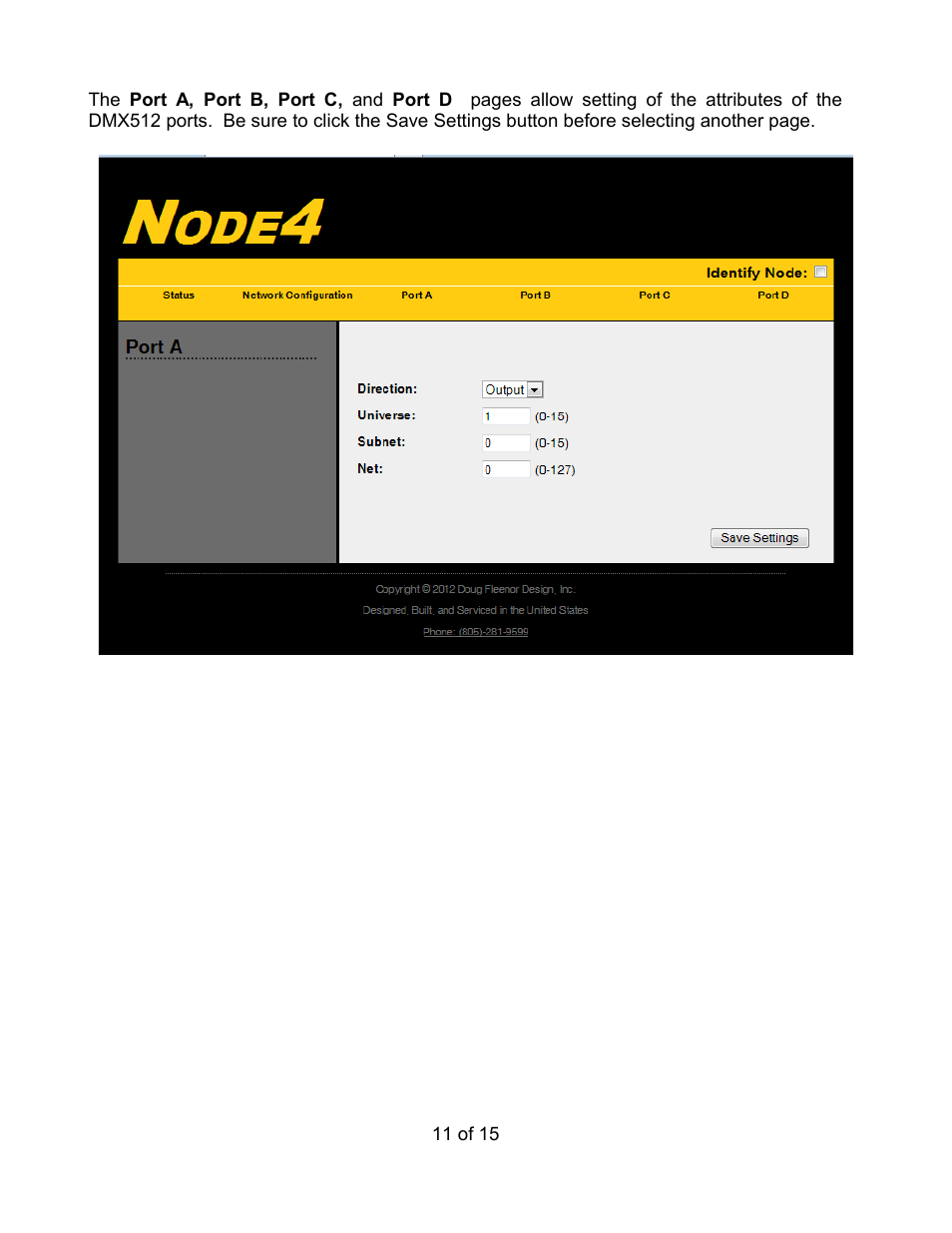 Doug Fleenor Design NODE4 User Manual | Page 11 / 15