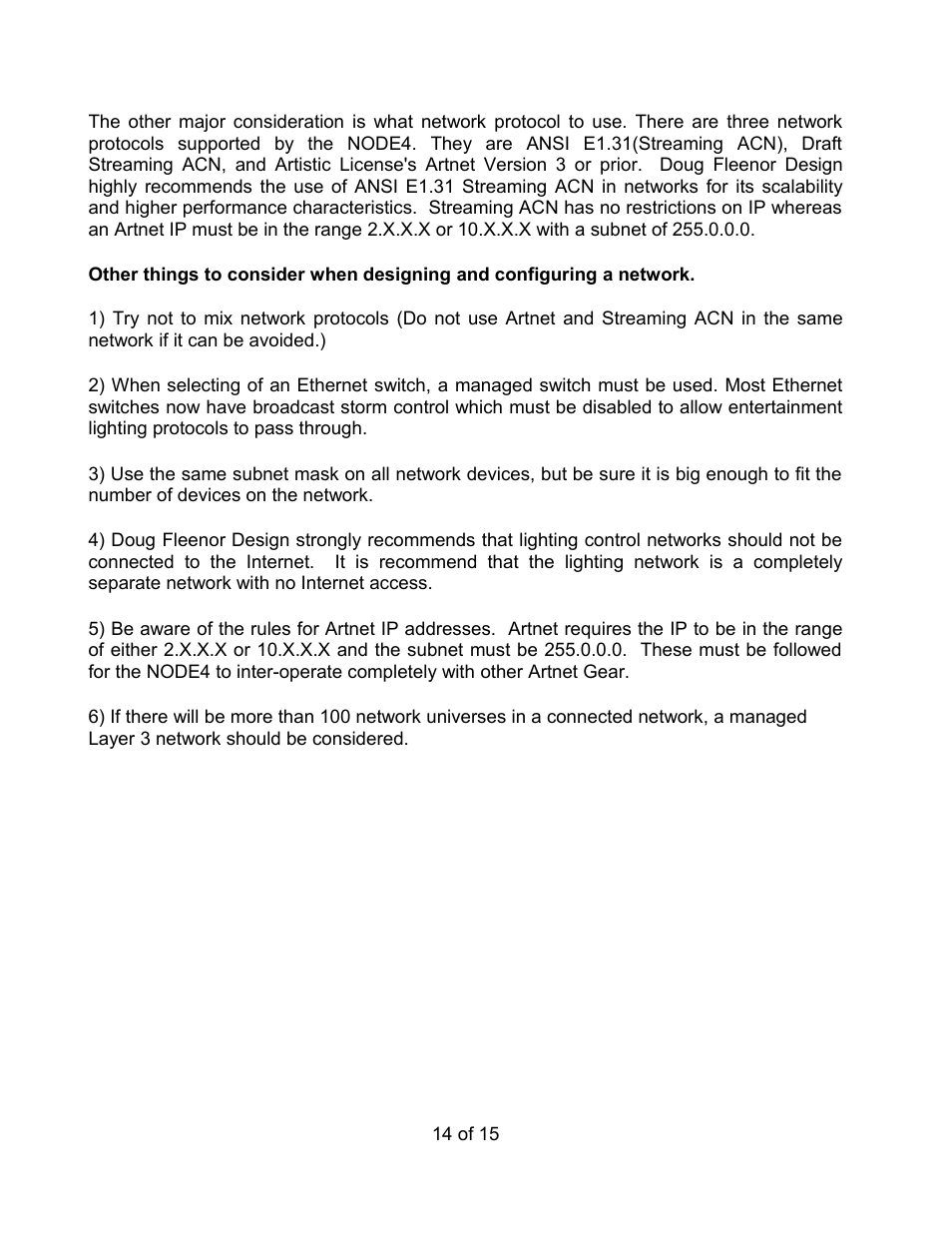 Doug Fleenor Design NODE4 User Manual | Page 14 / 15
