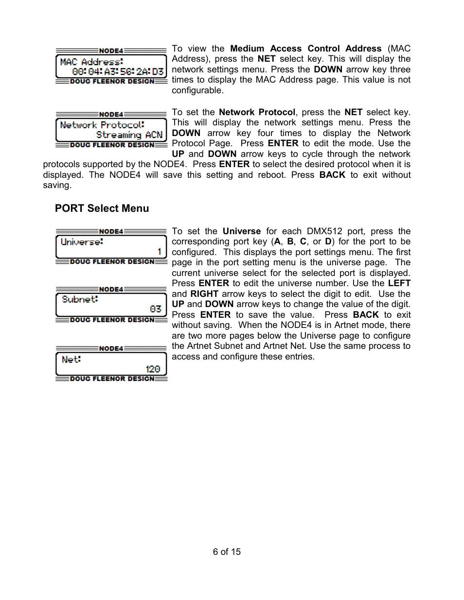 Doug Fleenor Design NODE4 User Manual | Page 6 / 15
