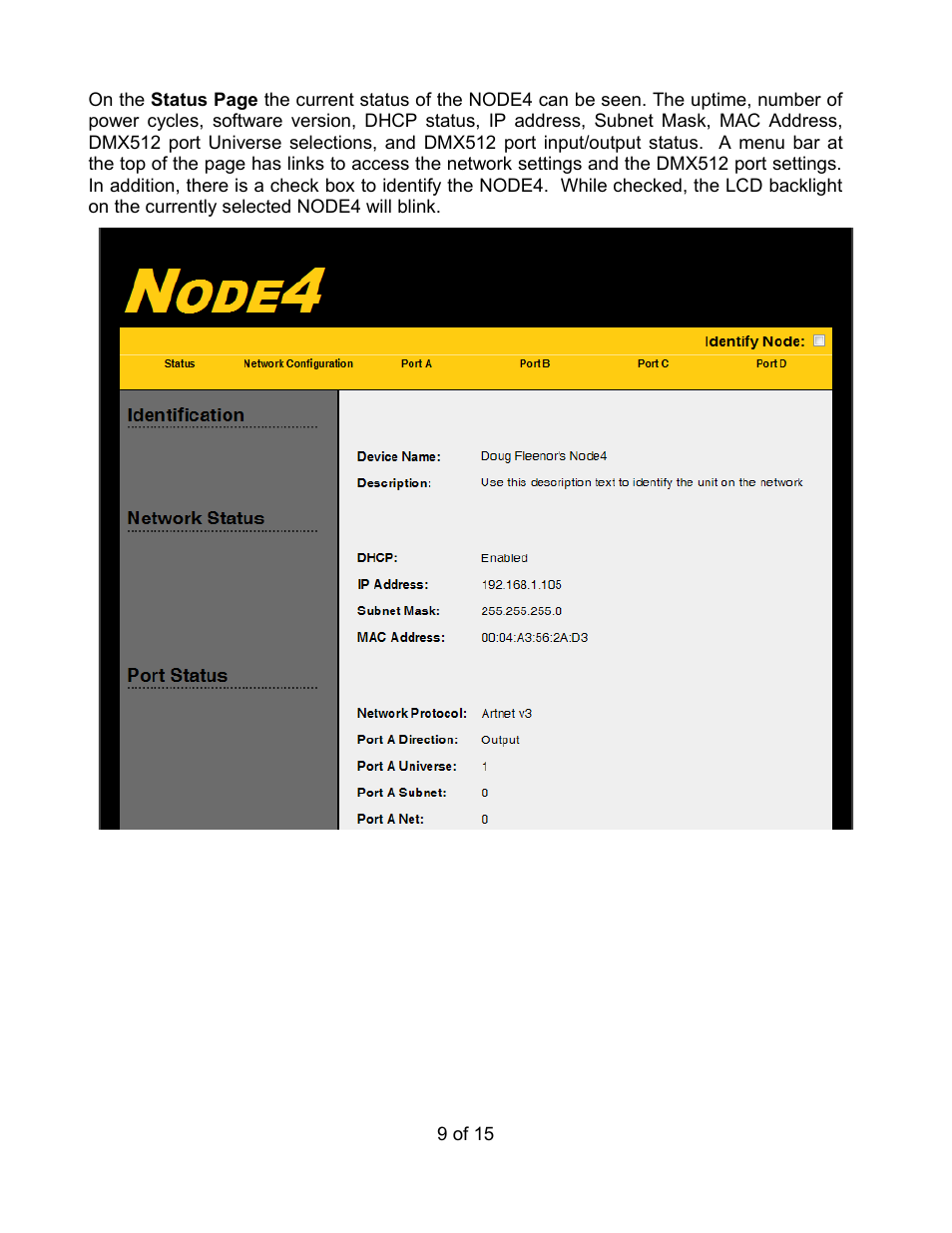 Doug Fleenor Design NODE4 User Manual | Page 9 / 15