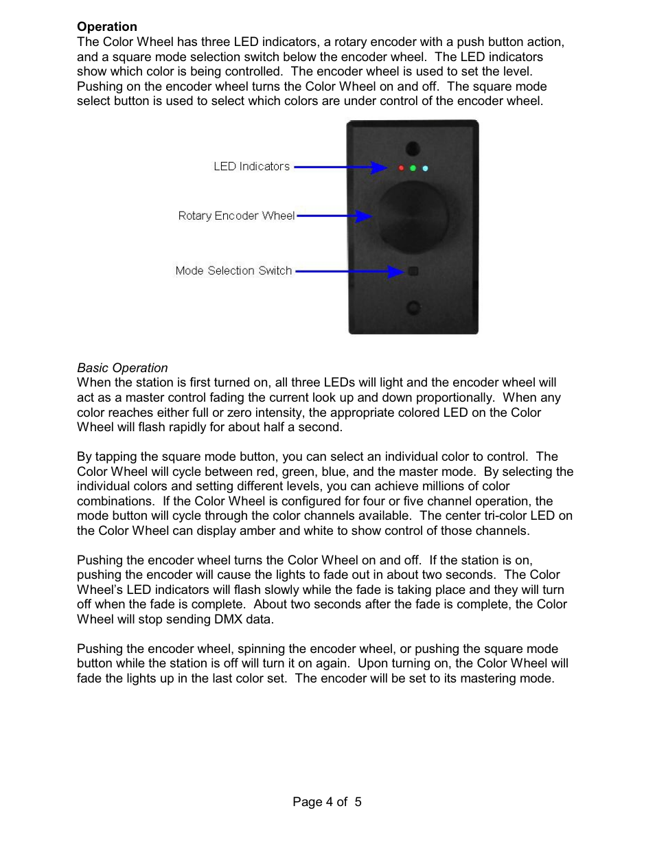Doug Fleenor Design ColorWheel User Manual | Page 4 / 5