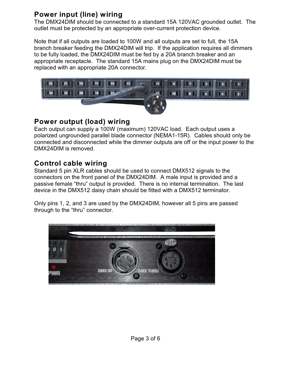 Doug Fleenor Design DMX24DIM User Manual | Page 3 / 6