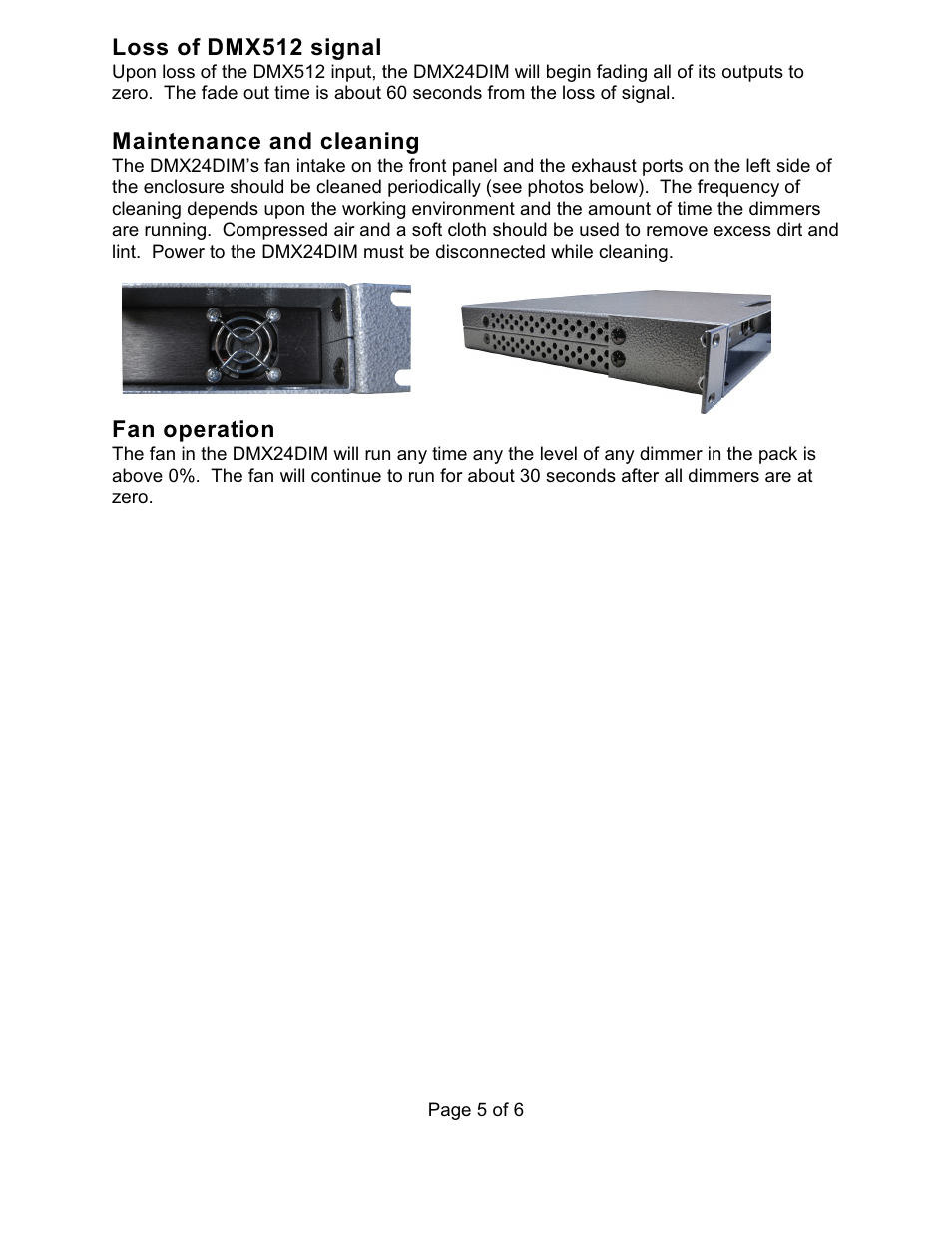 Doug Fleenor Design DMX24DIM User Manual | Page 5 / 6