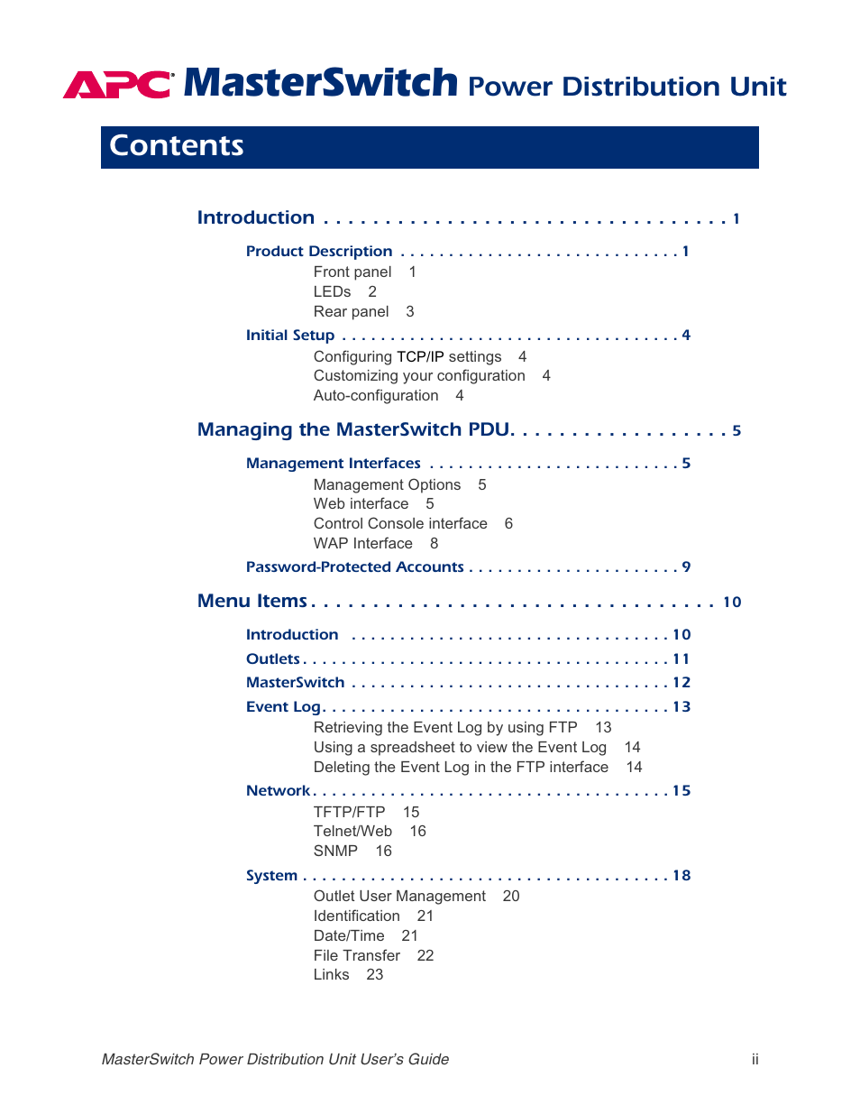APC AP9211 User Manual | Page 2 / 57