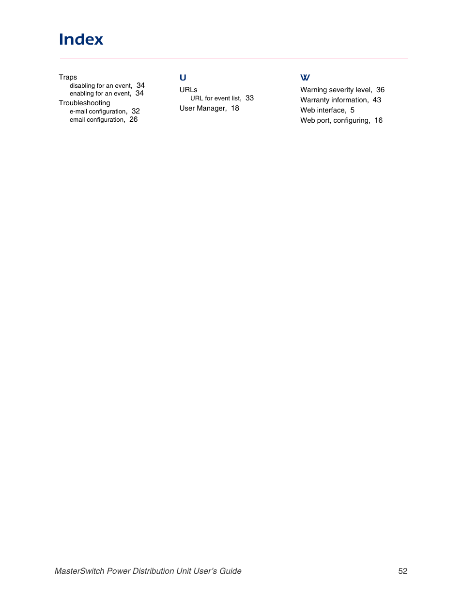 Index | APC AP9211 User Manual | Page 56 / 57