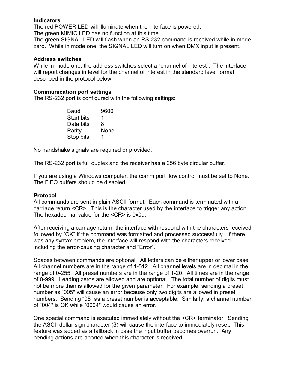 Doug Fleenor Design 2322DMX User Manual | Page 2 / 7