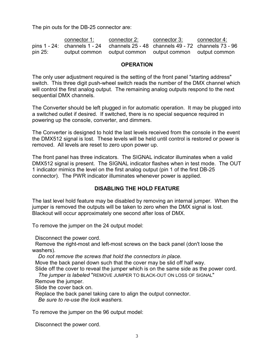 Doug Fleenor Design DMX24ANL User Manual | Page 4 / 6