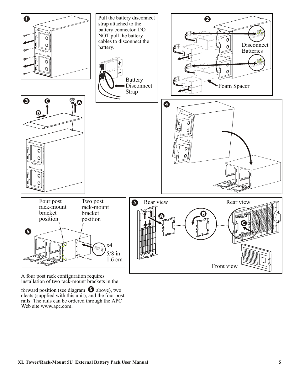 APC SMART-UPS XL SUA48XLBP User Manual | Page 5 / 9