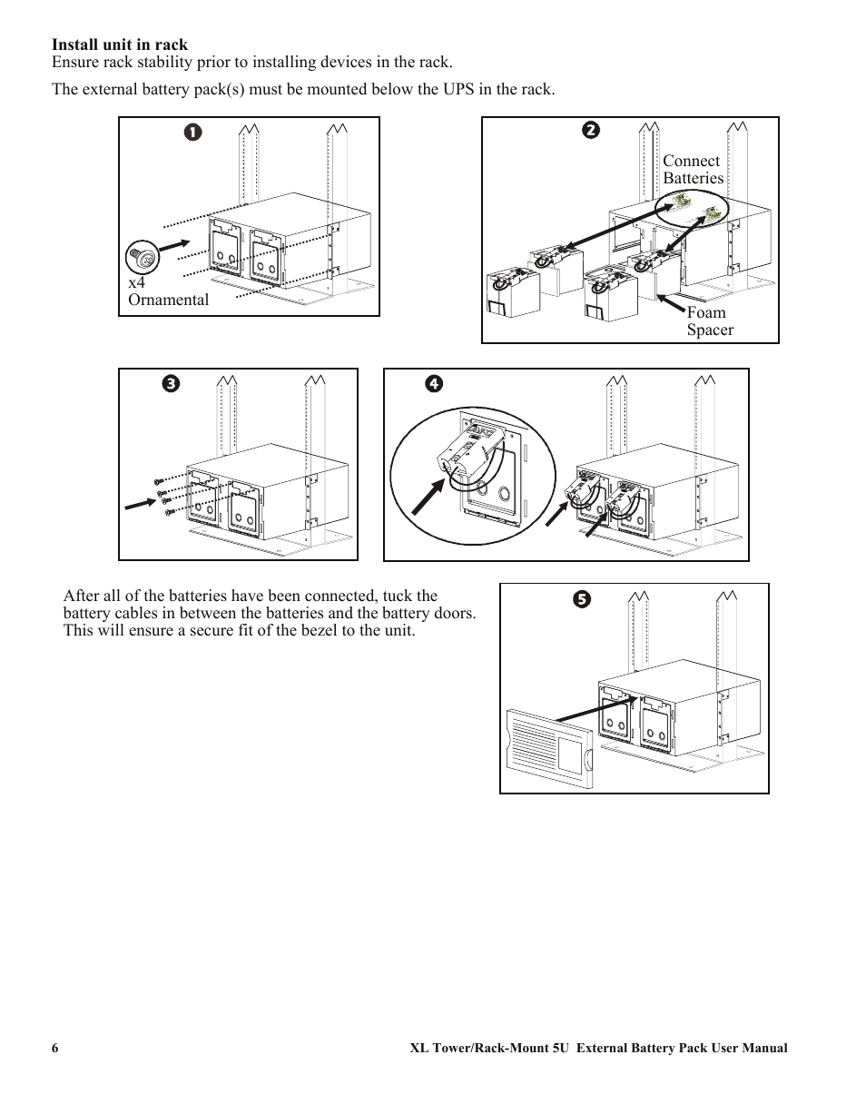 APC SMART-UPS XL SUA48XLBP User Manual | Page 6 / 9