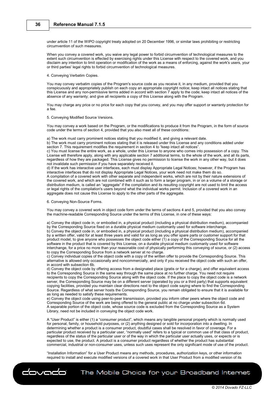 Dovado DOMA User Manual | Page 36 / 46