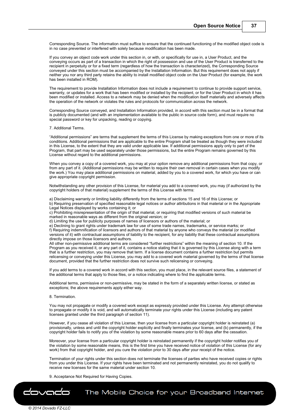Dovado DOMA User Manual | Page 37 / 46