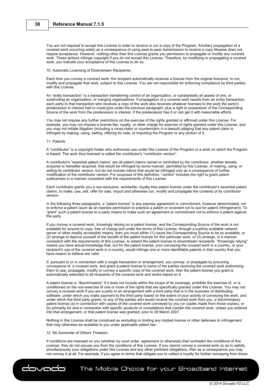 Dovado DOMA User Manual | Page 38 / 46
