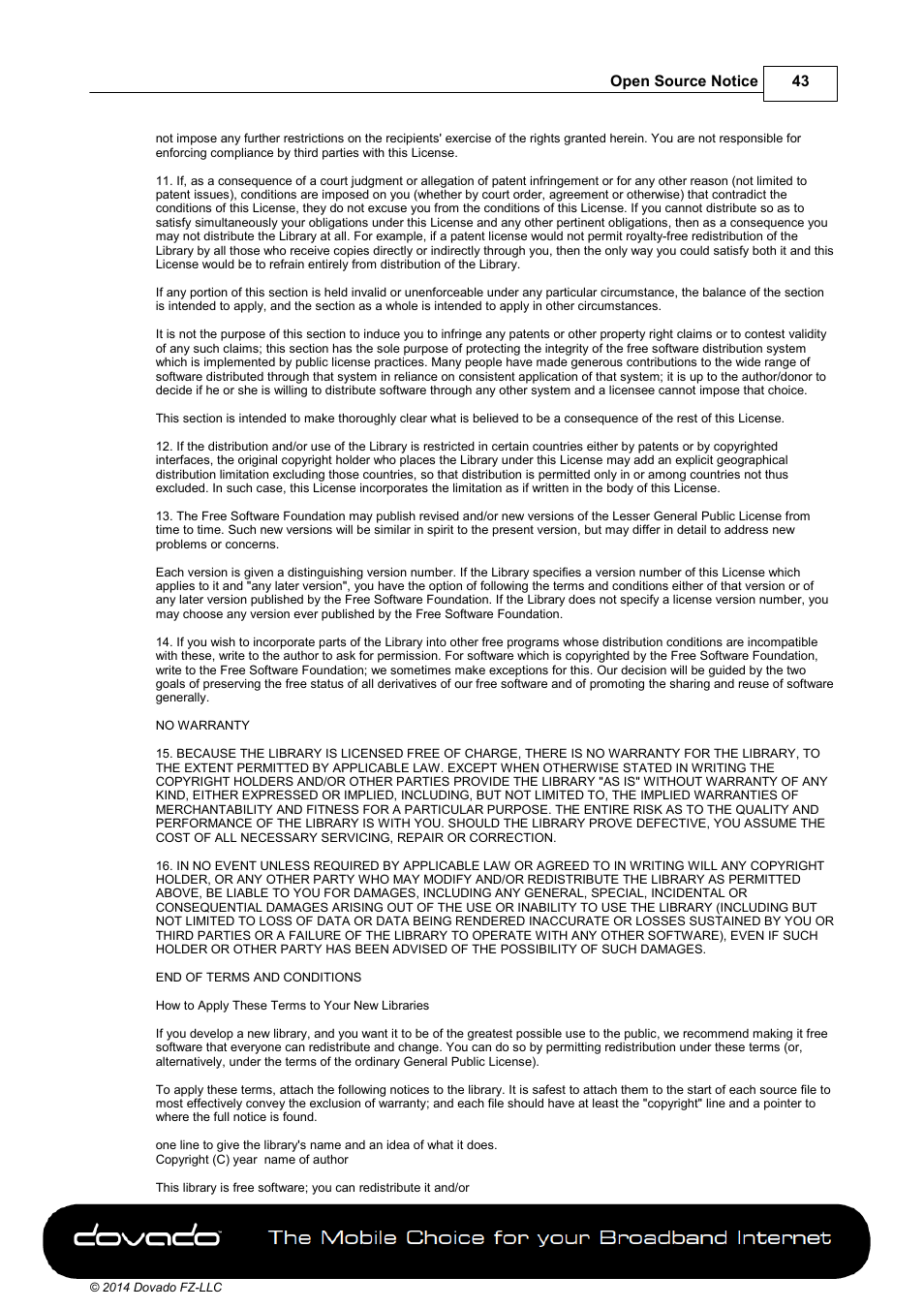 Dovado DOMA User Manual | Page 43 / 46