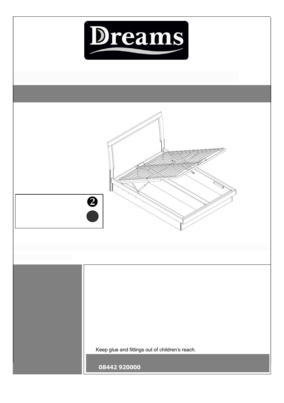 Dreams Isabella Ottoman Bedstead User Manual | 5 pages