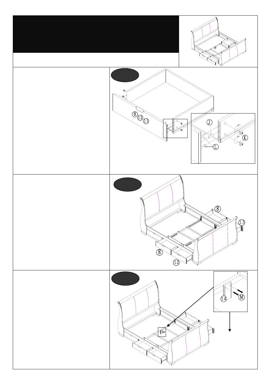 Assembly, Ng panel onto | Dreams Bruges Bedstead Super King Size User Manual | Page 5 / 7
