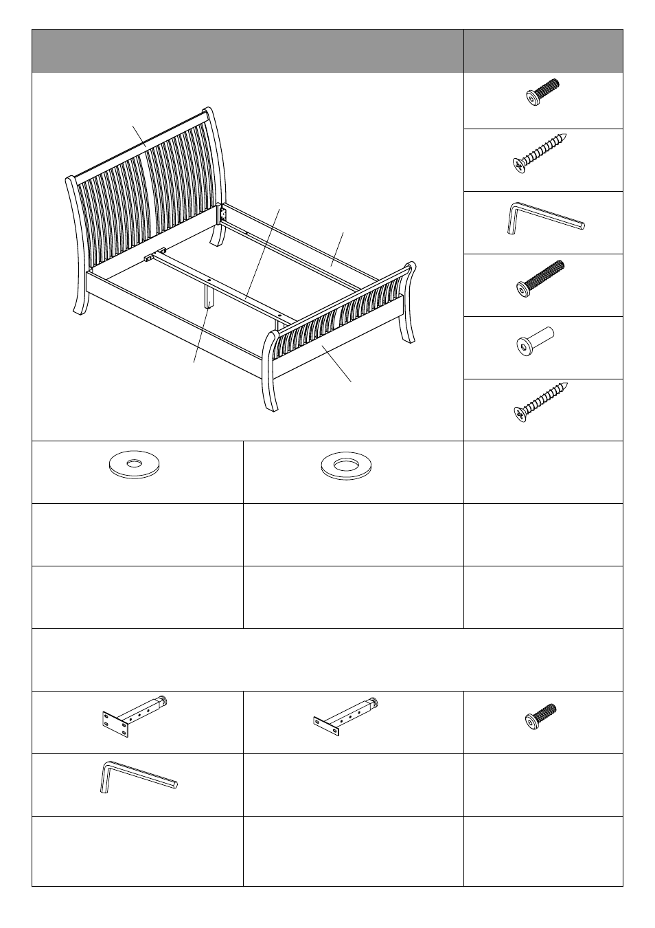 Parts, Fittings | Dreams Sherbrooke Bedstead User Manual | Page 2 / 6