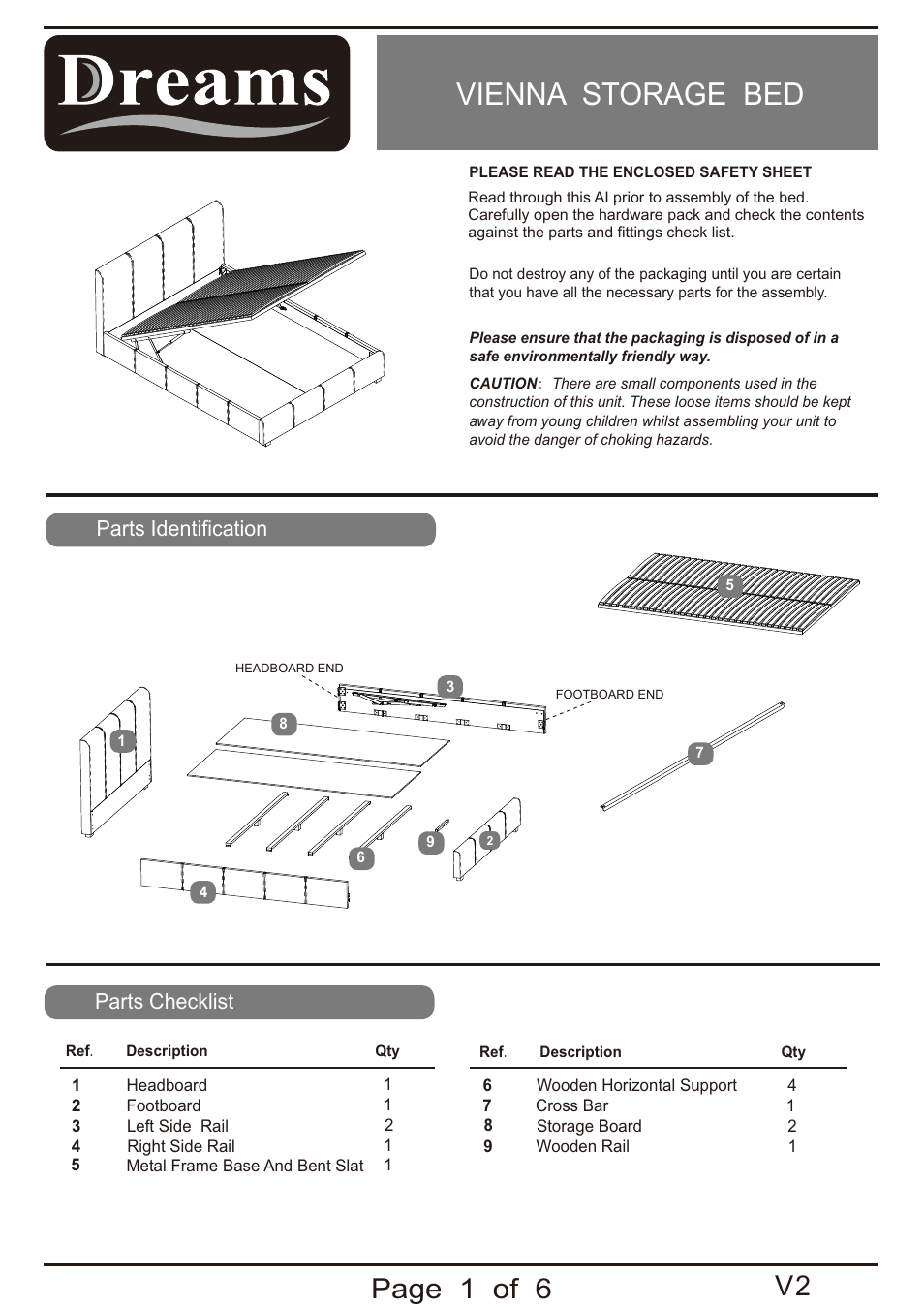 Dreams Vienna Ottoman Bedstead User Manual | 6 pages