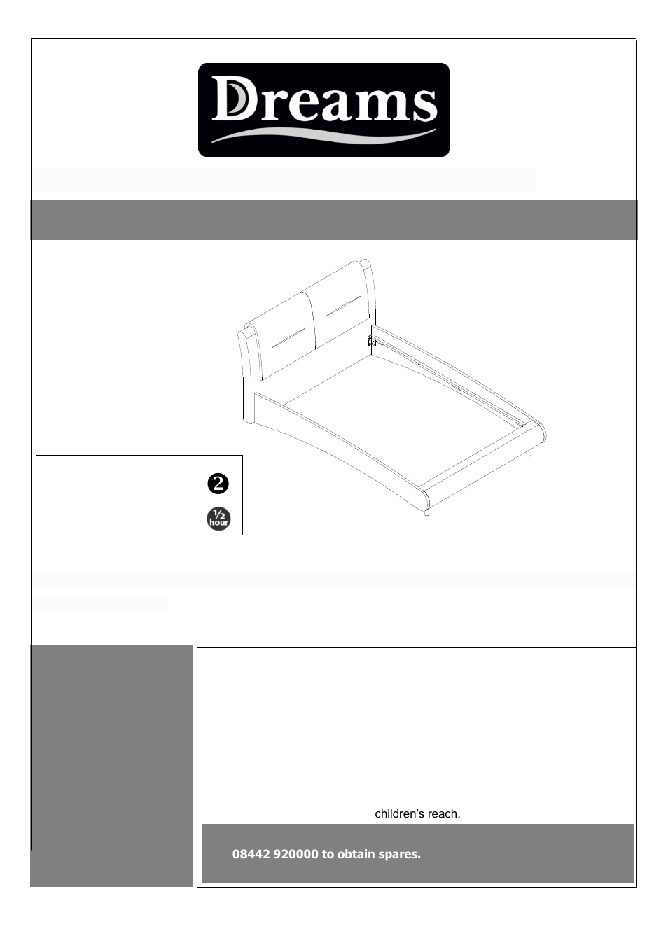 Dreams Latina Bedstead User Manual | 5 pages