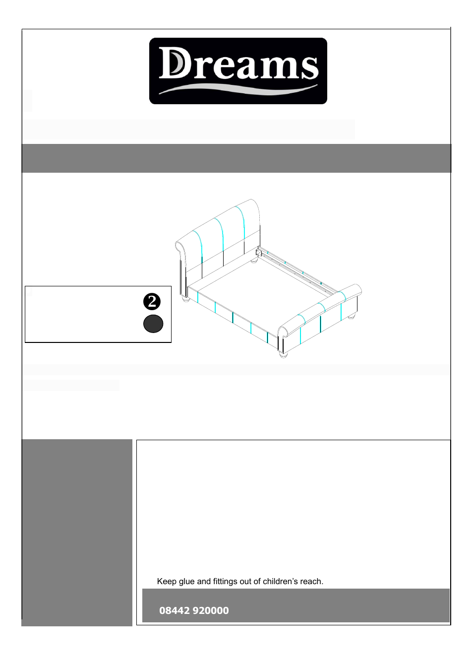 Dreams Treviso Bedstead User Manual | 5 pages