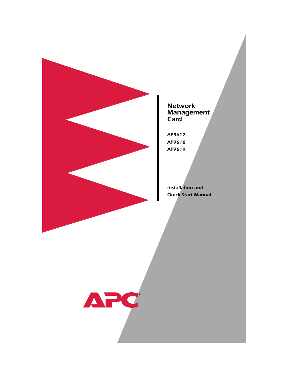 APC Network Management Card AP9617 User Manual | 19 pages