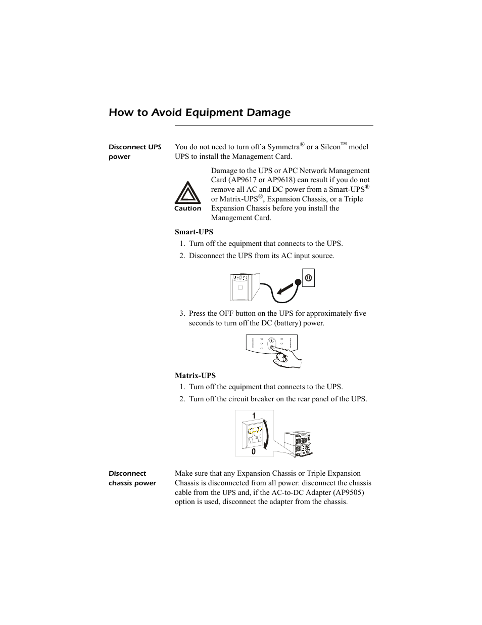 How to avoid equipment damage | APC Network Management Card AP9617 User Manual | Page 2 / 19