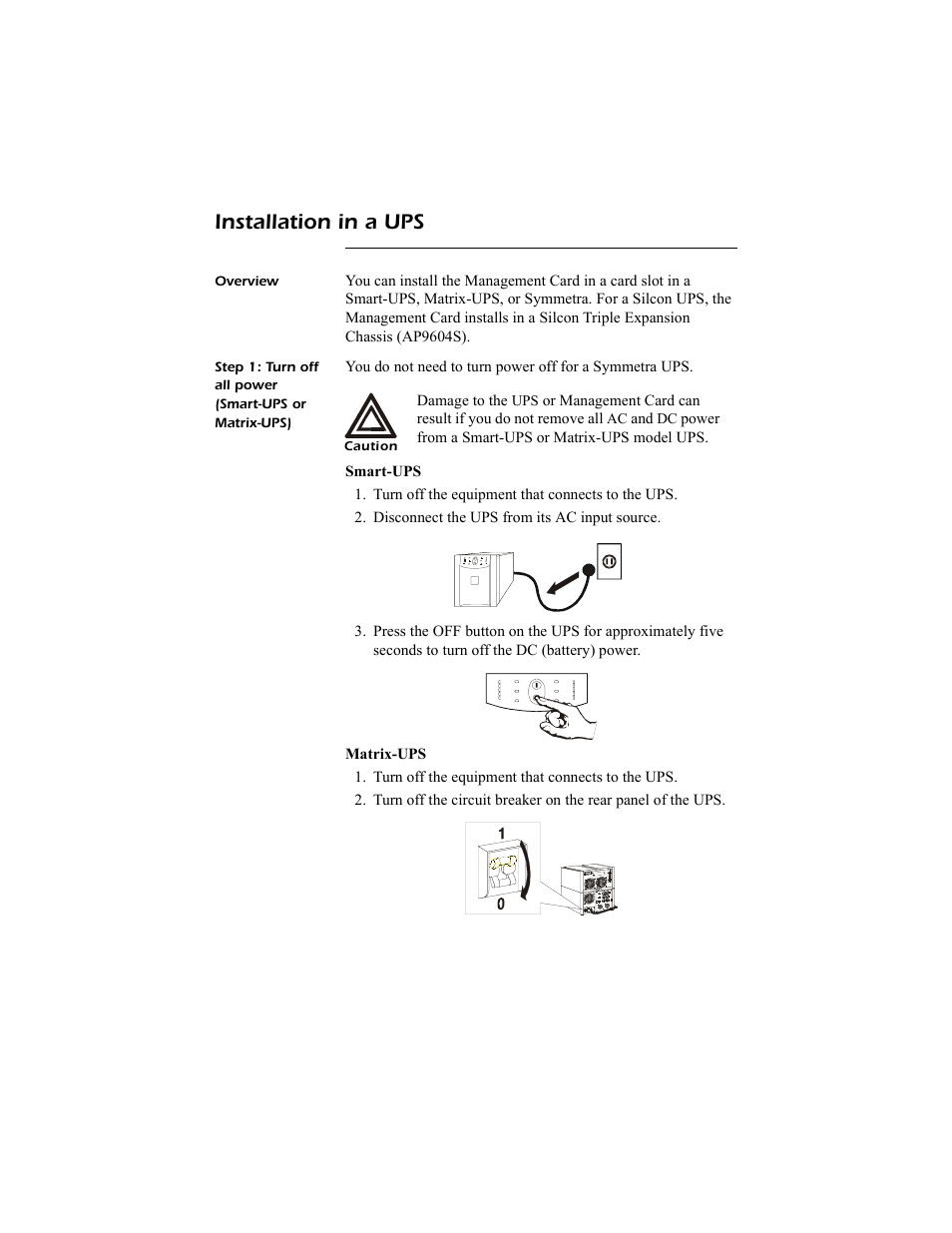 Installation in a ups | APC Network Management Card AP9617 User Manual | Page 6 / 19