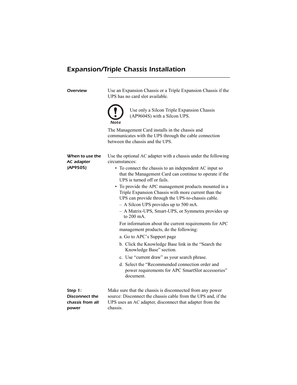 Expansion/triple chassis installation | APC Network Management Card AP9617 User Manual | Page 8 / 19