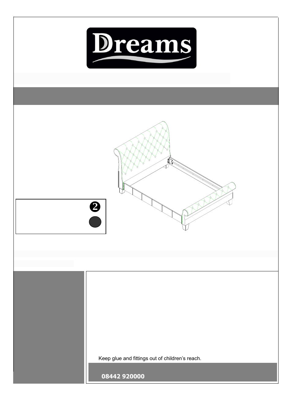 Dreams Como Bedstead User Manual | 5 pages