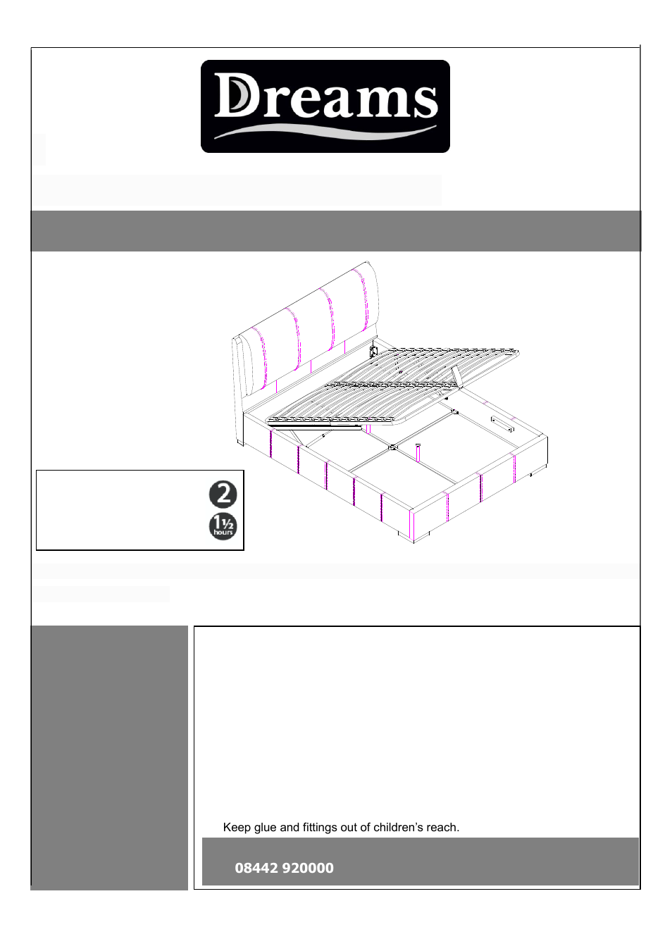 Dreams Rimini Ottoman Bedstead User Manual | 6 pages