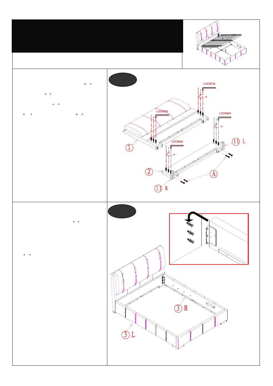 Assembly | Dreams Rimini Ottoman Bedstead User Manual | Page 3 / 6