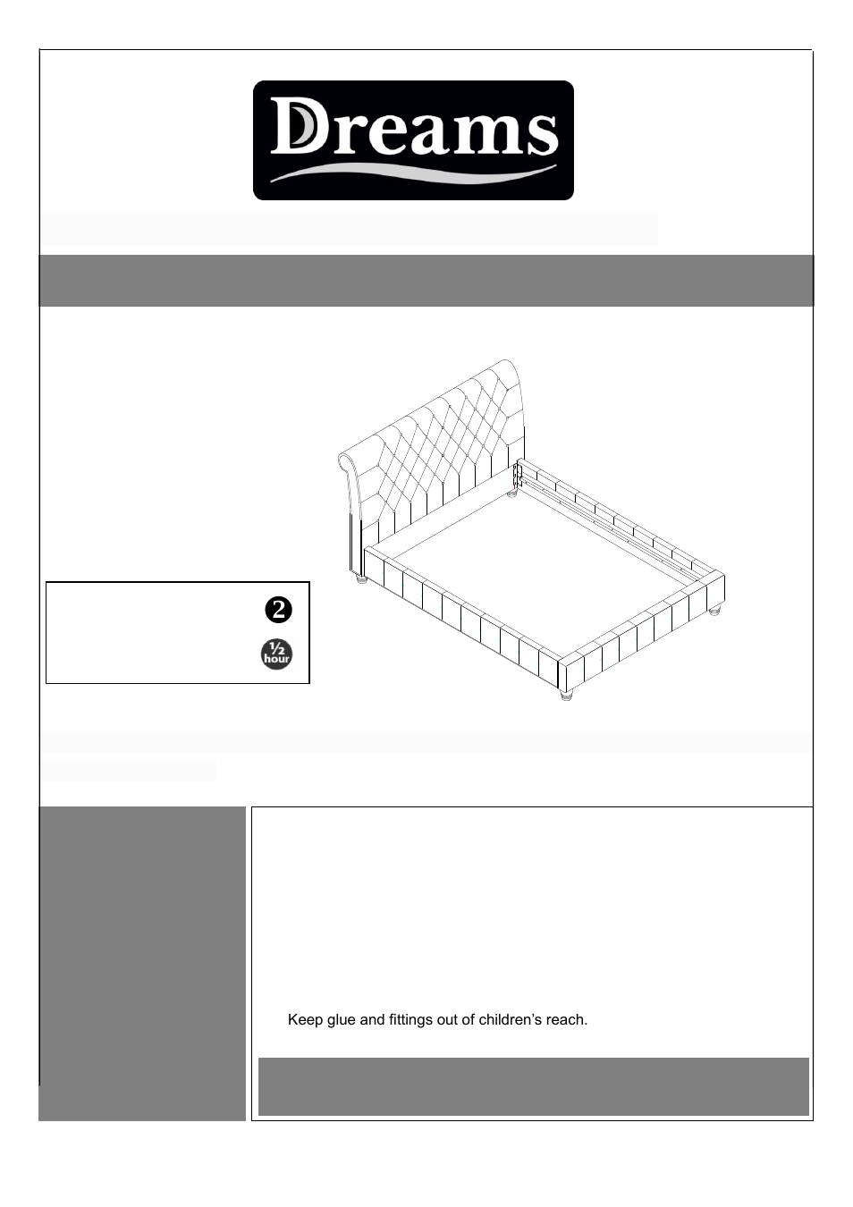 Dreams Milan Bedstead User Manual | 5 pages