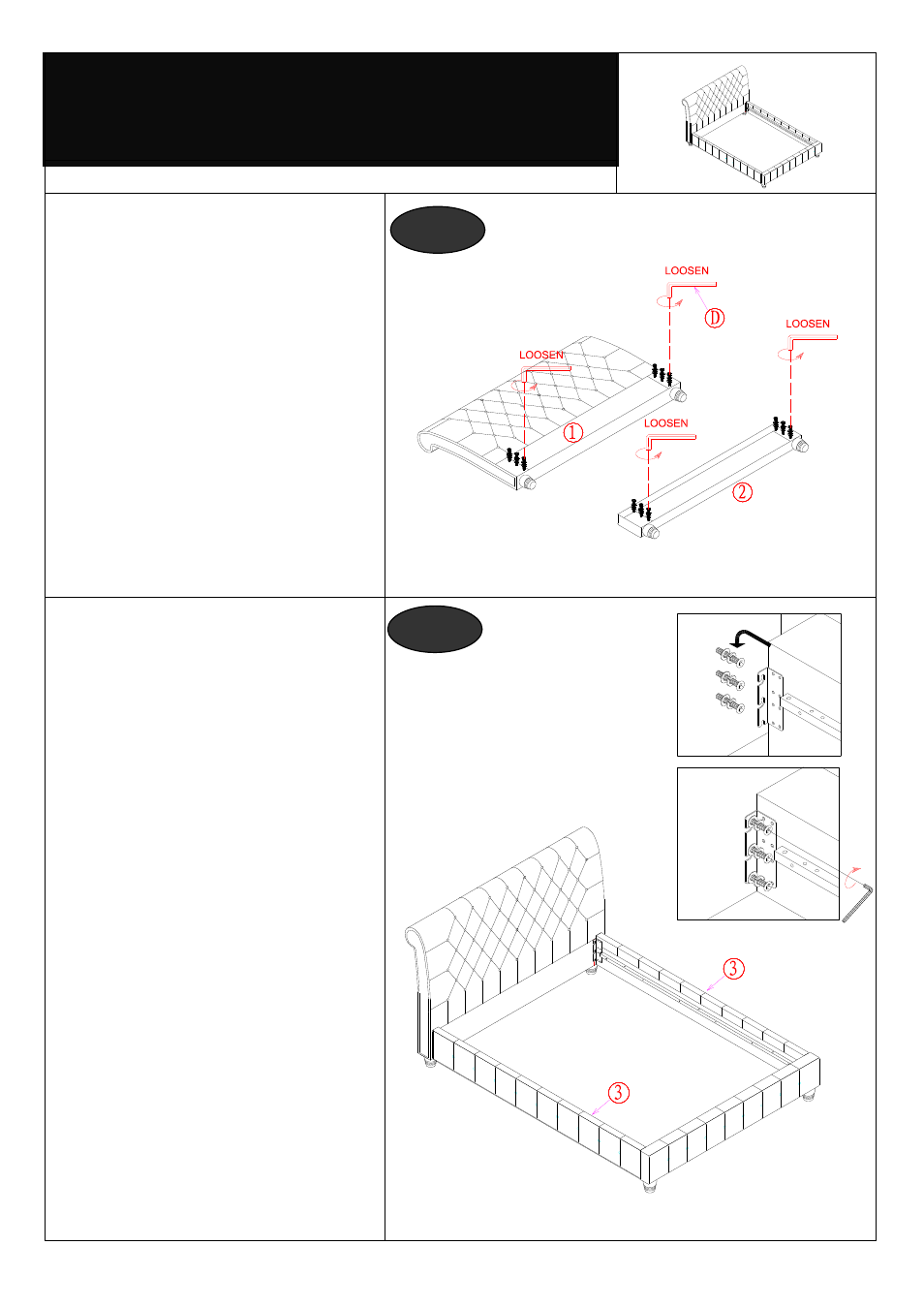 Assembly | Dreams Milan Bedstead User Manual | Page 3 / 5