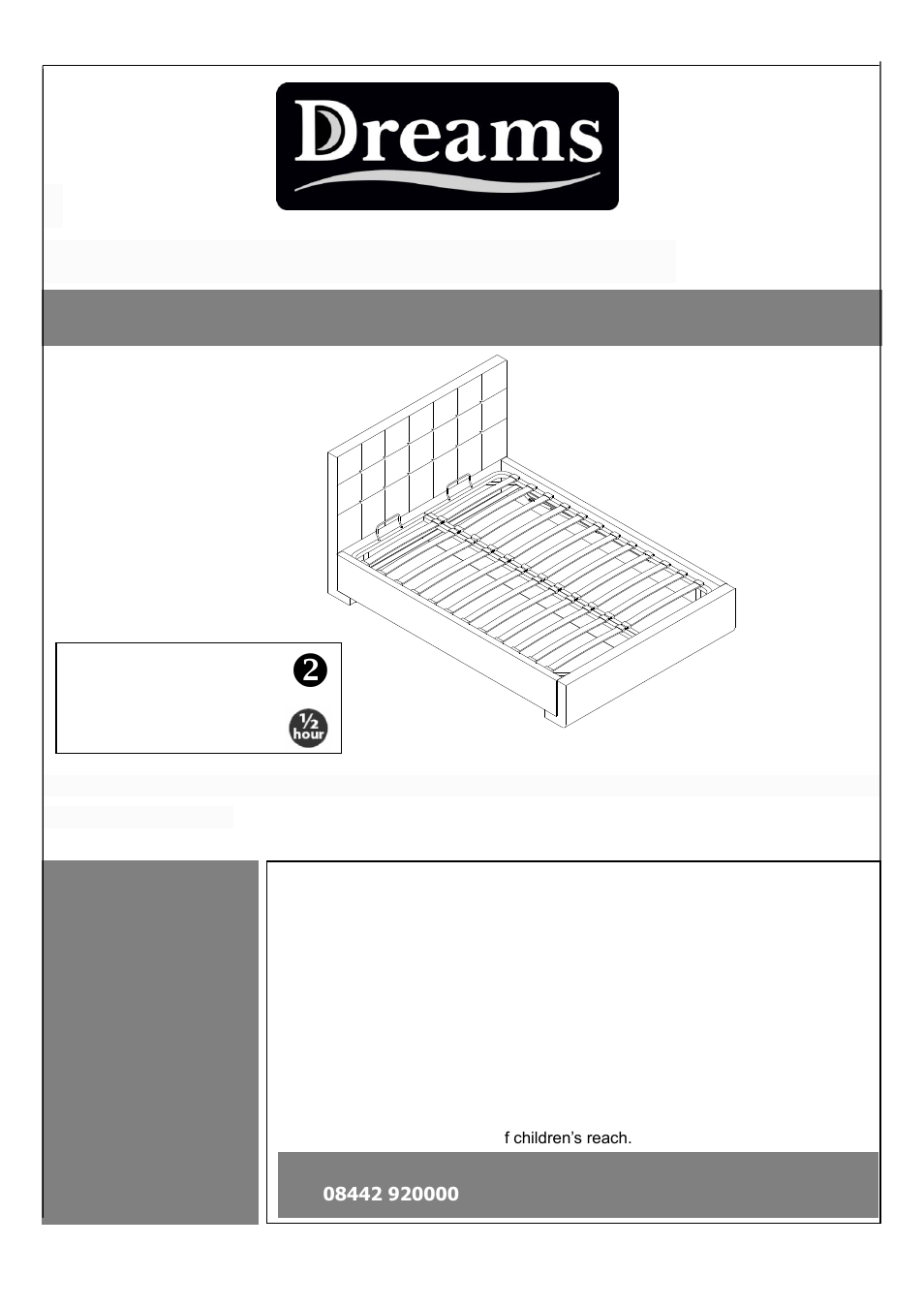 Dreams Toronto Ottoman Bedstead User Manual | 5 pages
